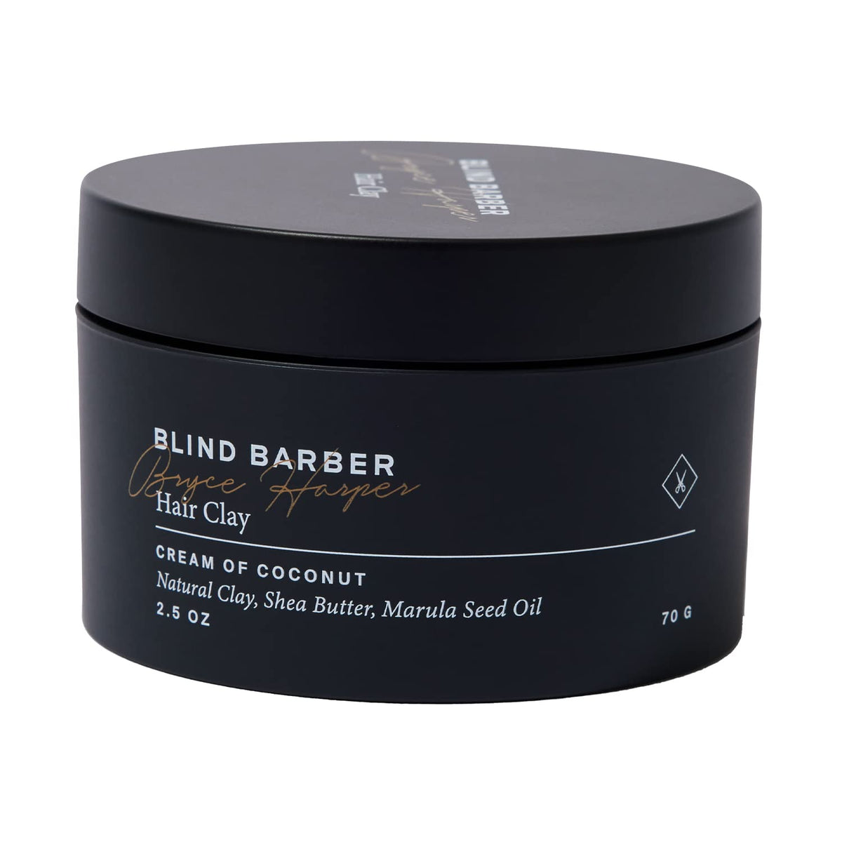 Blind Barber Bryce Harper argile-cheveux mat offre texture naturelle et tenue durable.