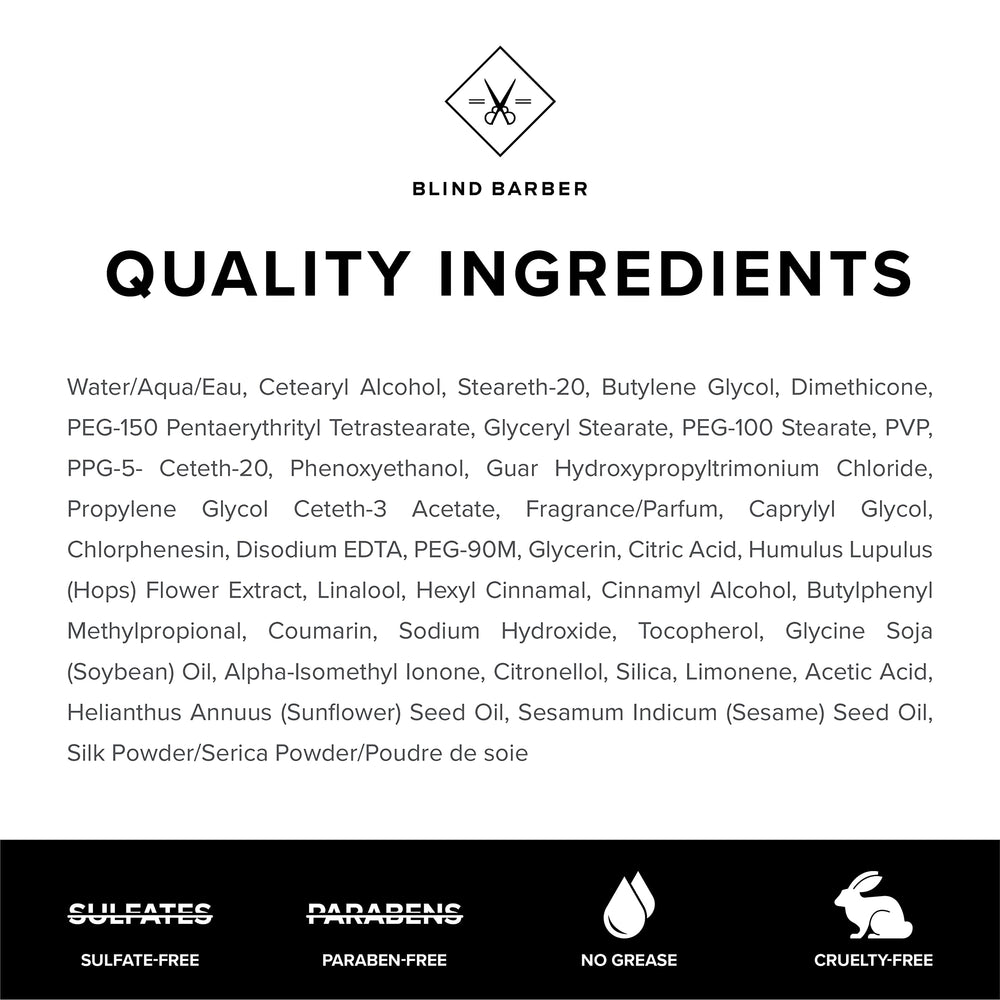 Infusion d’houblon dans Blind Barber pour volume et régulation des frisottis