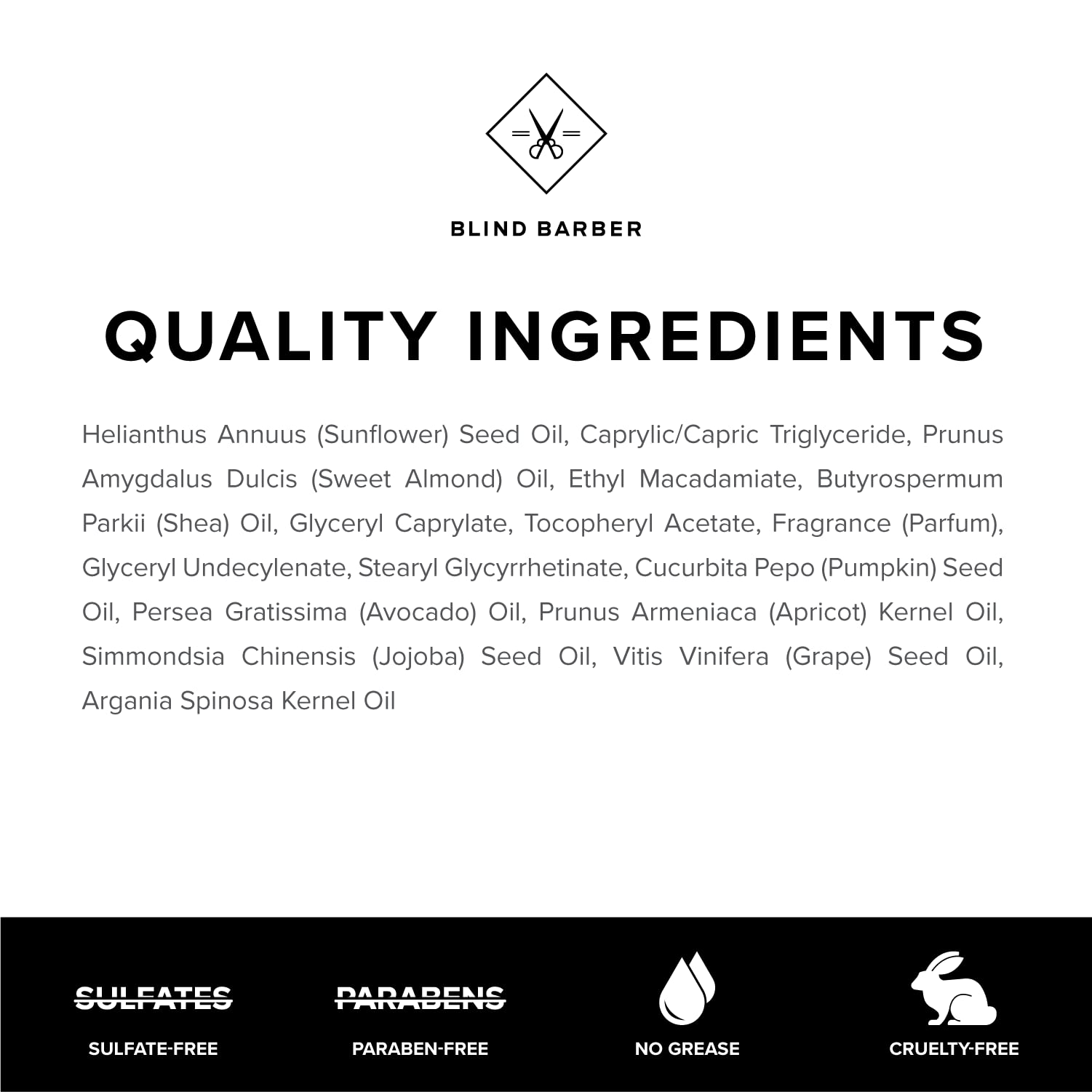 Blind Barber utilisation sans barbe – peau hydratée même sans poil.