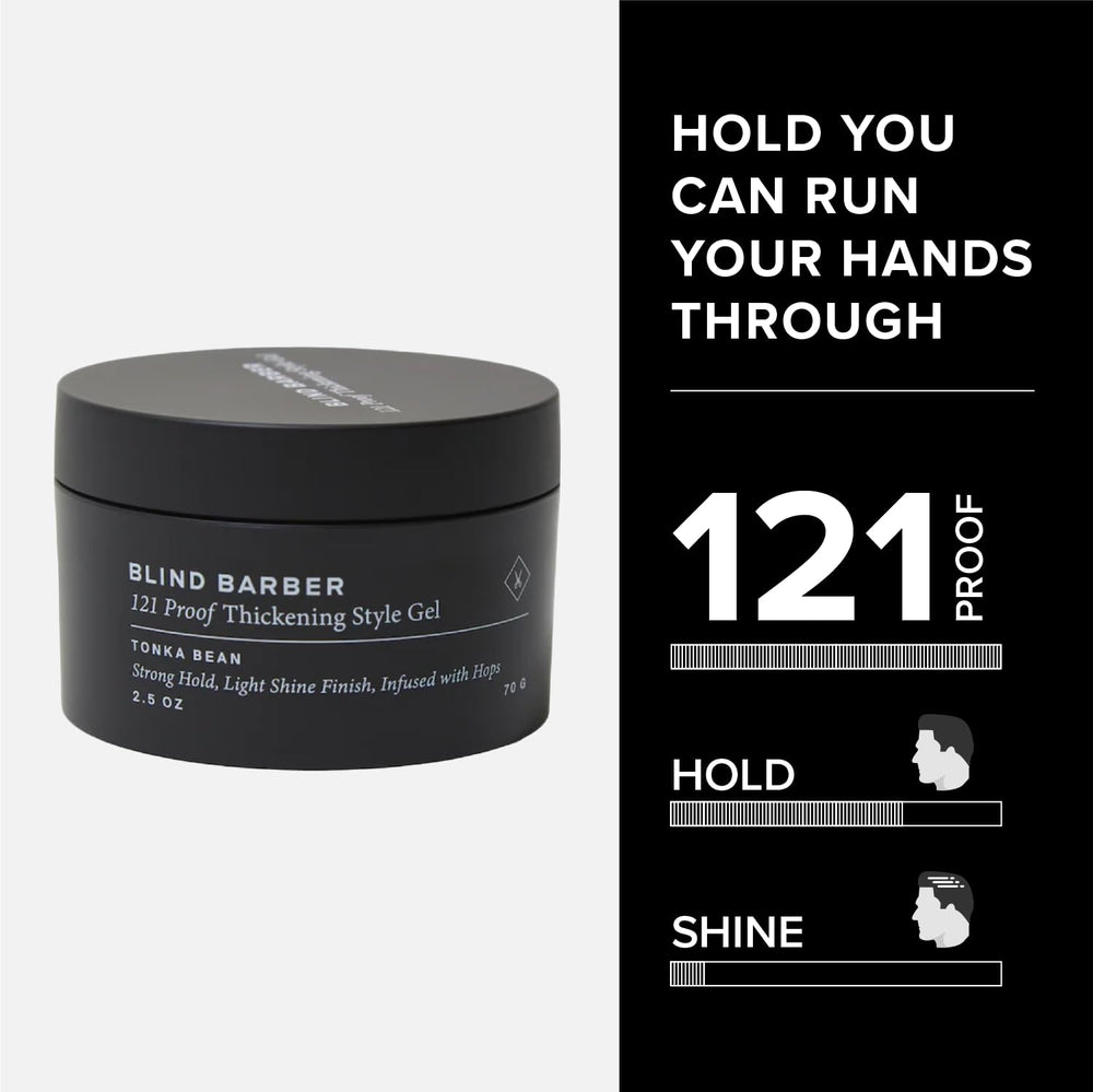 Blind Barber 121 Proof sulfate-free label indicating gentle cleansing