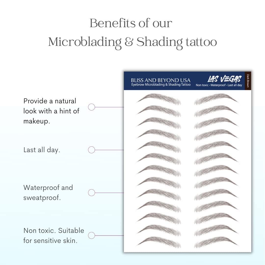 Bliss and Beyond USA — sourcils naturel brun foncé pour un effet discret.