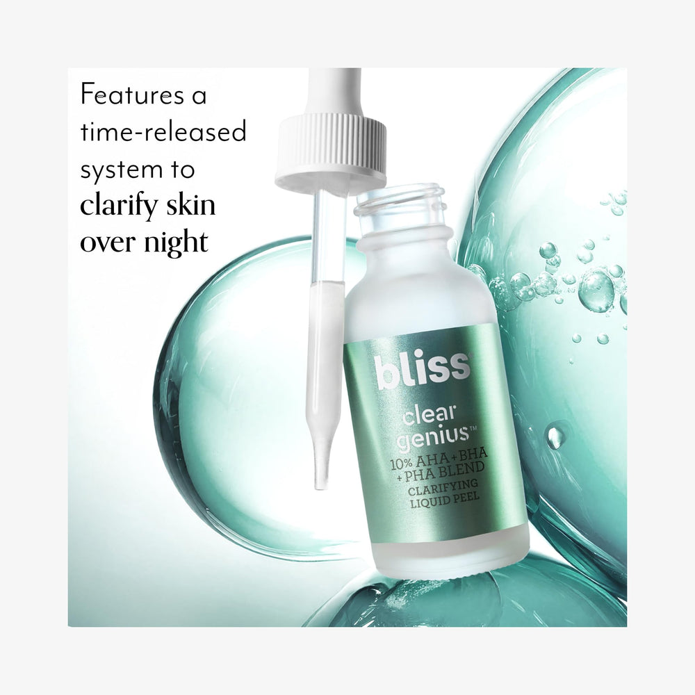 Bliss Clear Genius Peel : formule végan et non testé sur animaux.