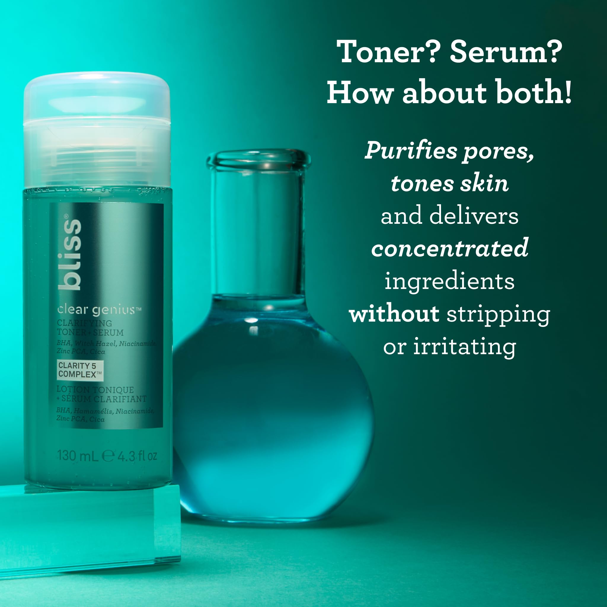 Bliss Clear Genius application matin et soir pour teint net.