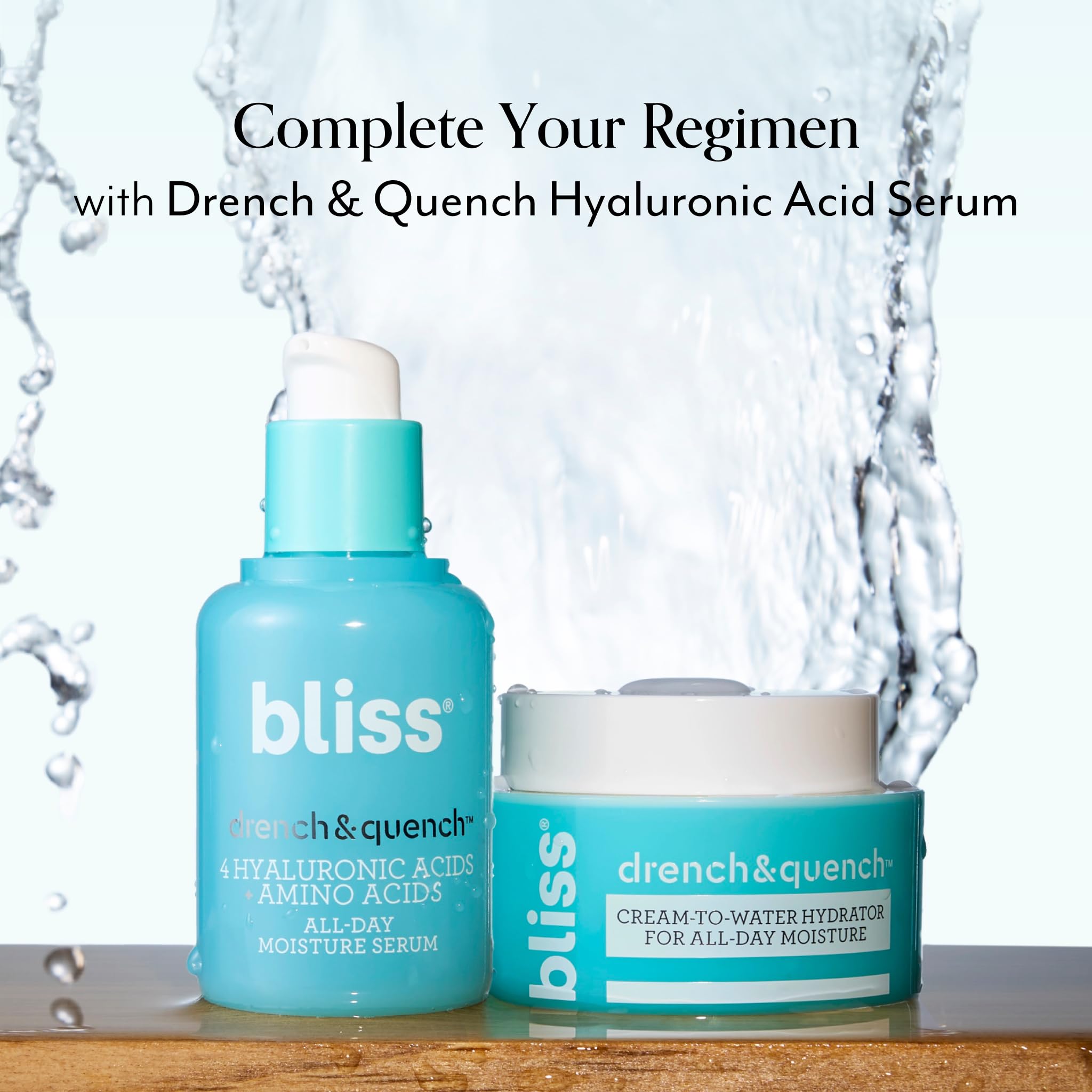Bliss Drench & Quench, crème-vers-eau homogène pour hydratation continue