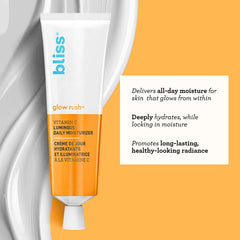 Bliss Glow Rush: crème hydratante riche en karité pour nourrir et lisser la peau.
