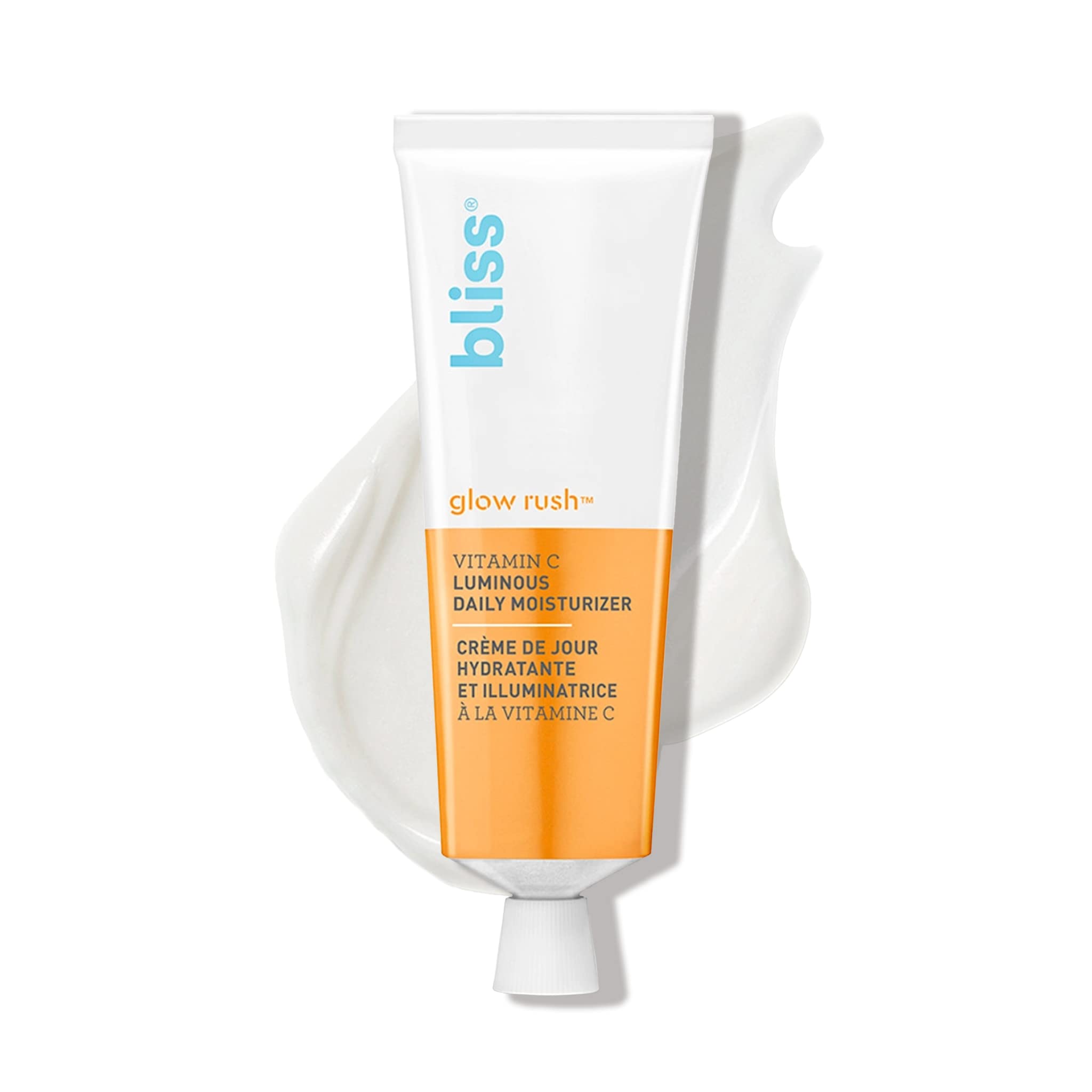 Bliss Glow Rush: bouteille hydratante à vitamine C, pour un éclat quotidien et une peau hydratée.