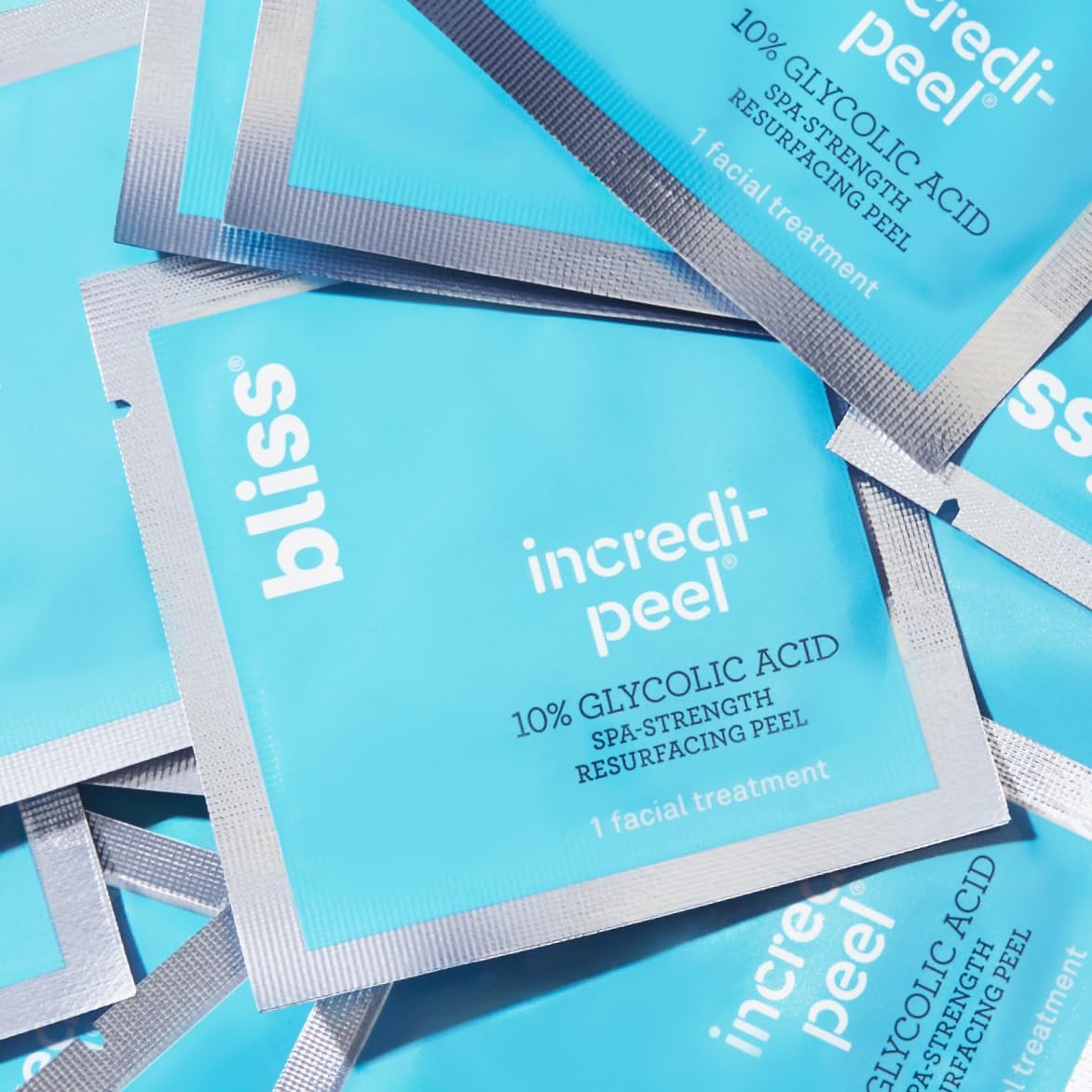 Acide glycolique pro-grade contenu dans Bliss Incredi-Peel pour exfolier en douceur.