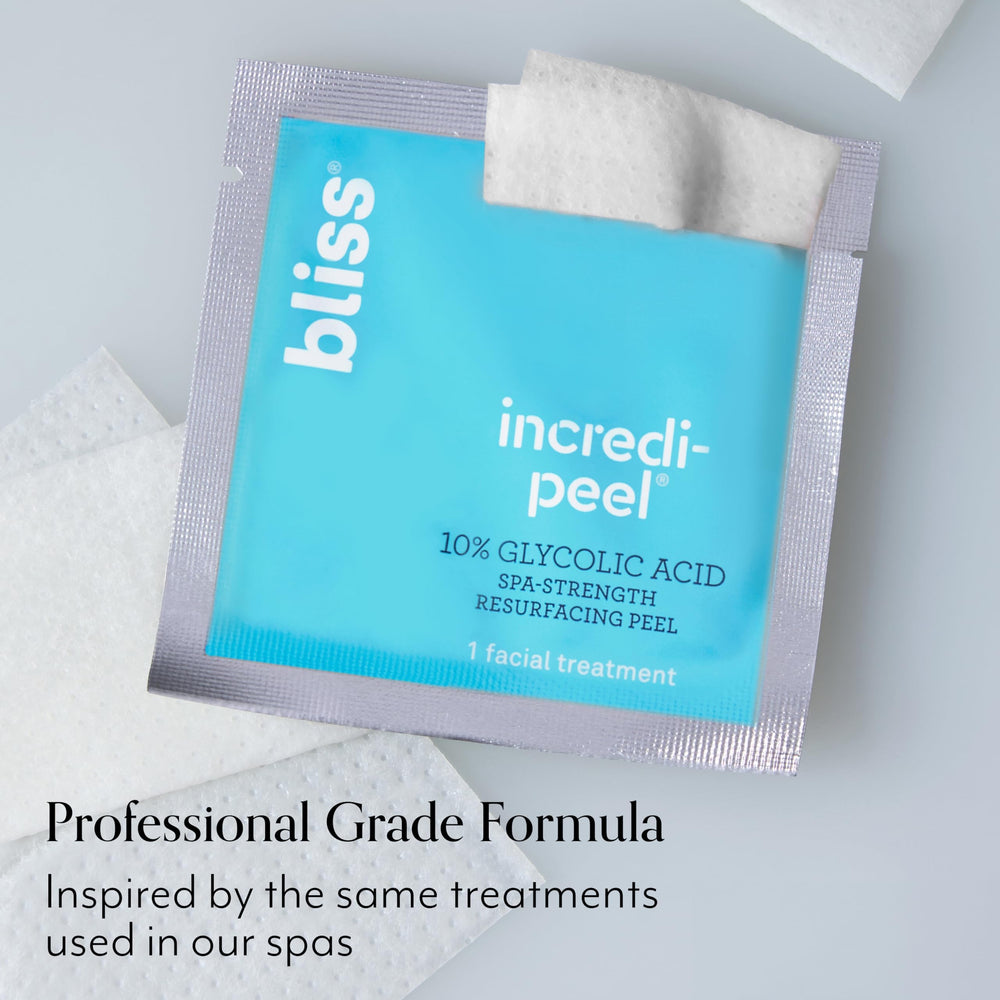 Peau plus lumineuse au matin grâce à Bliss Incredi-Peel.