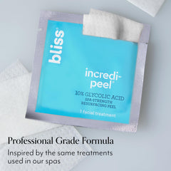 Peau plus lumineuse au matin grâce à Bliss Incredi-Peel.
