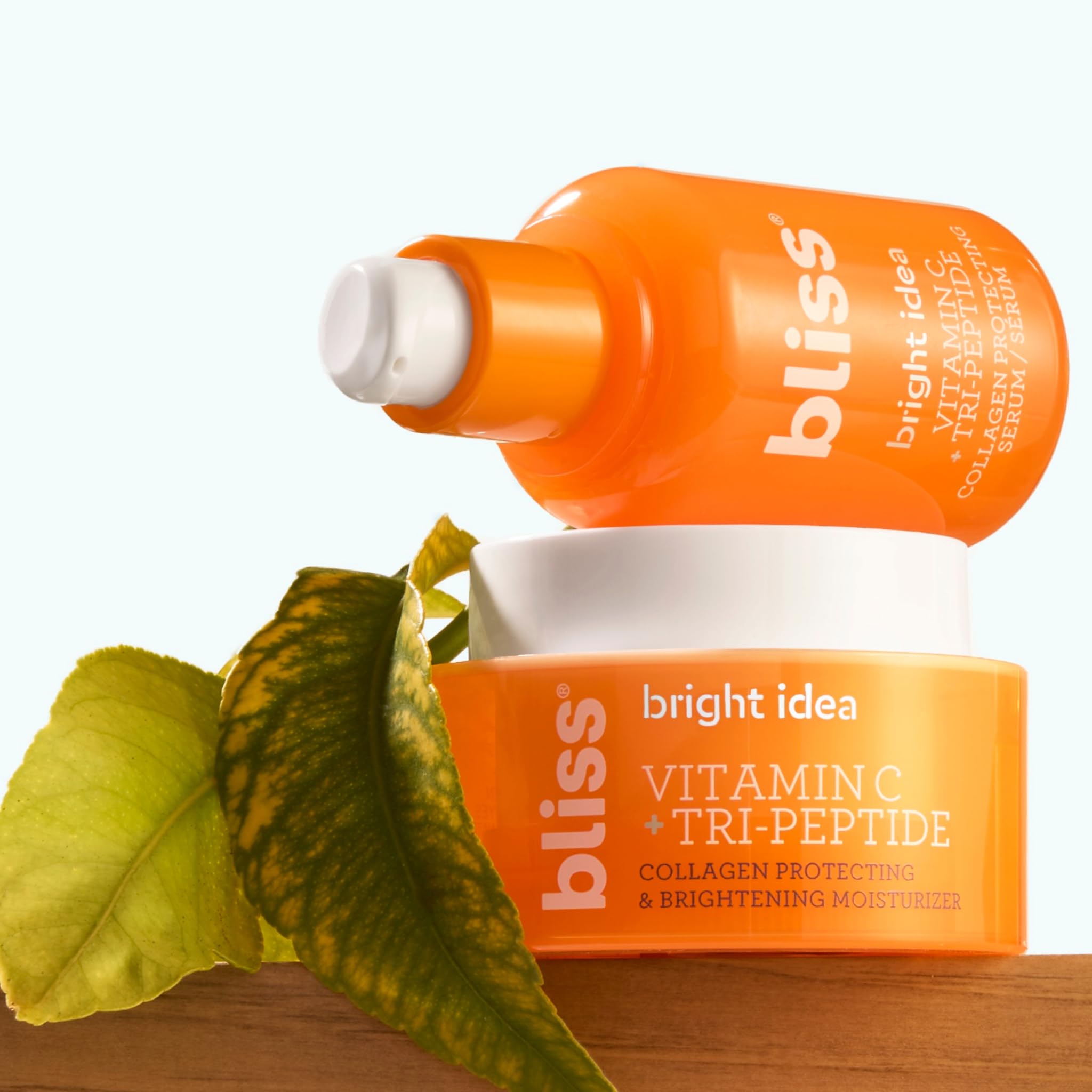 Ingrédients stables Bliss Vitamine C, action ciblée pour teint plus uniforme.