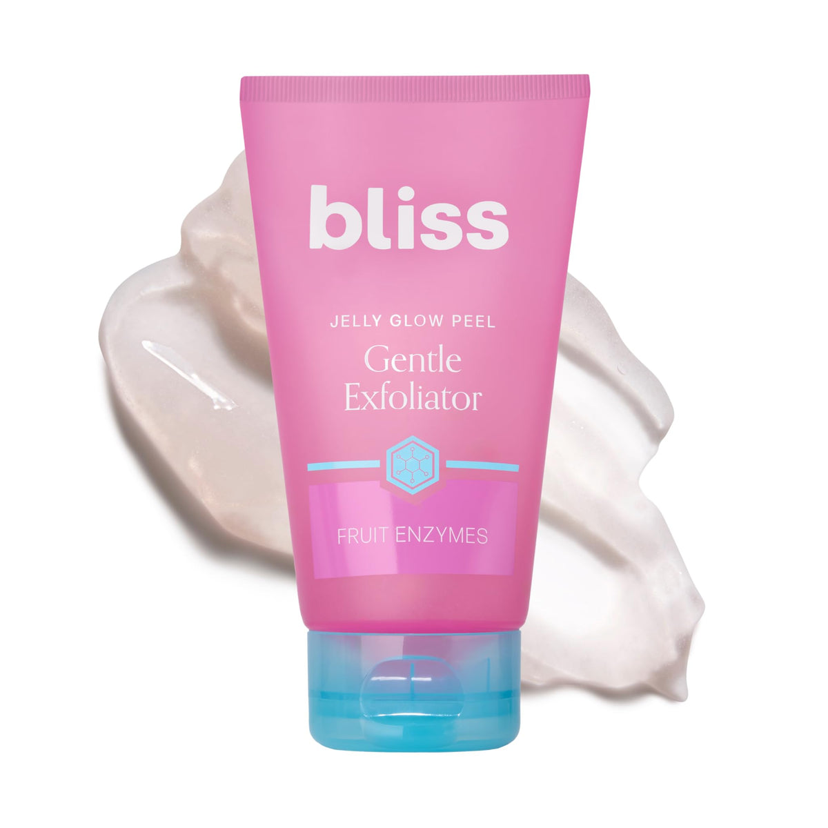 Bliss Jelly Glow Peel : bouteille élégante pour une routine hydratante et douce.