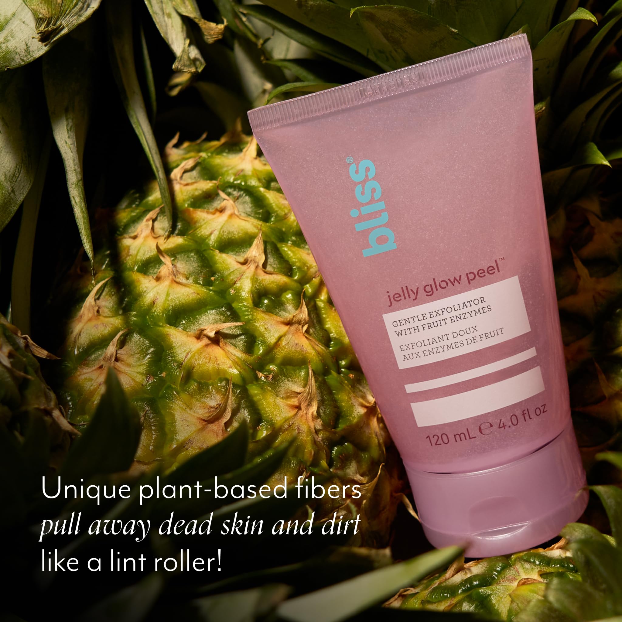 Bliss Jelly Glow Peel : enzymes-fruits visibles, exfoliation naturelle douce.