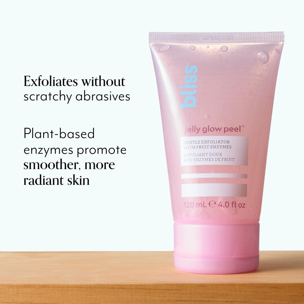 Bliss Jelly Glow Peel : parfum geranium, expérience sensorielle apaisante.