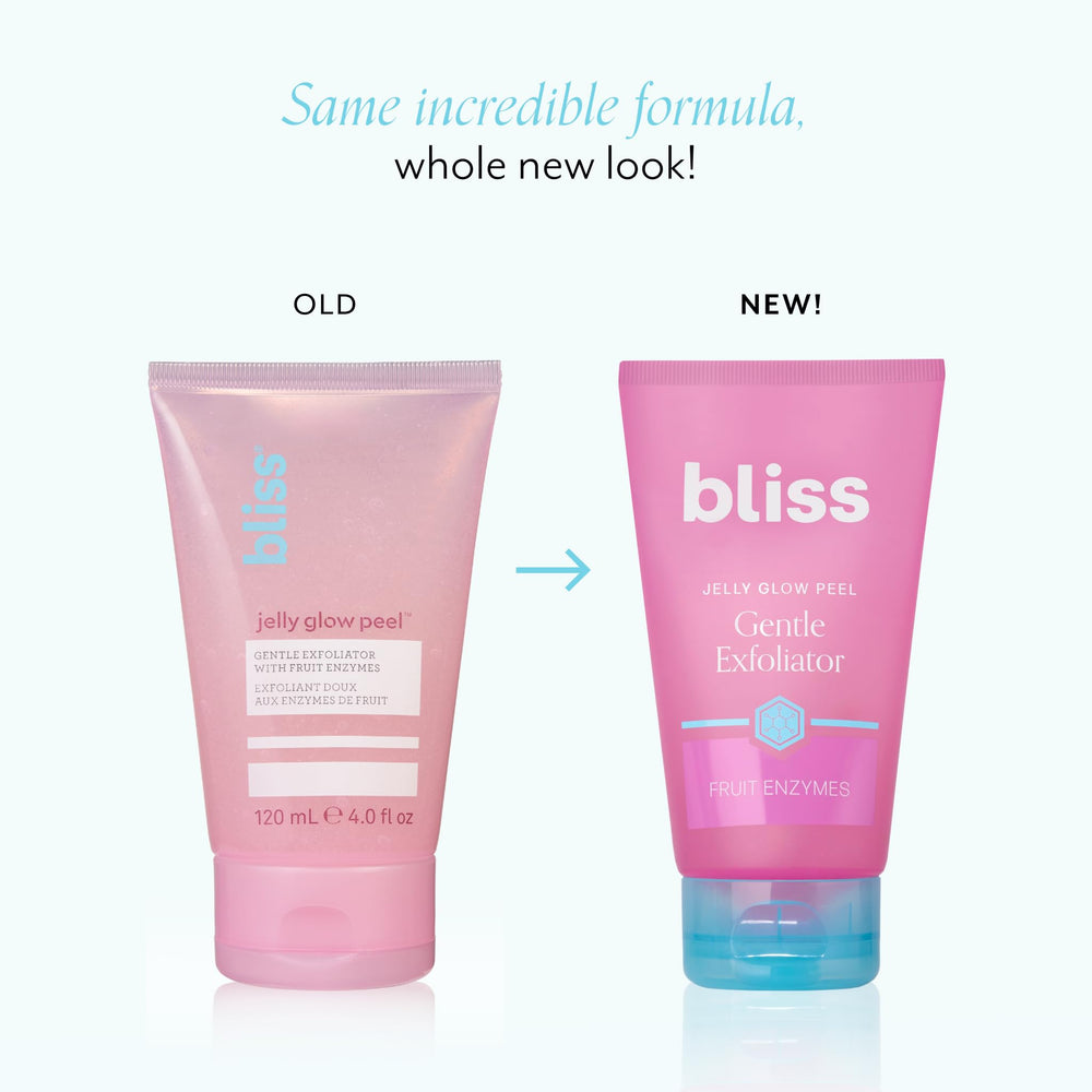 Bliss Jelly Glow Peel : texture gel clair prête à être appliquée en douceur.