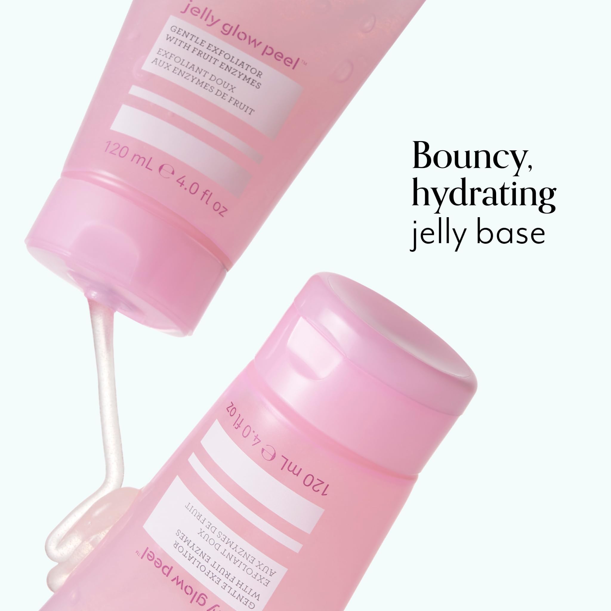 Bliss Jelly Glow Peel : emballage vegan et sans cruauté envers les animaux.