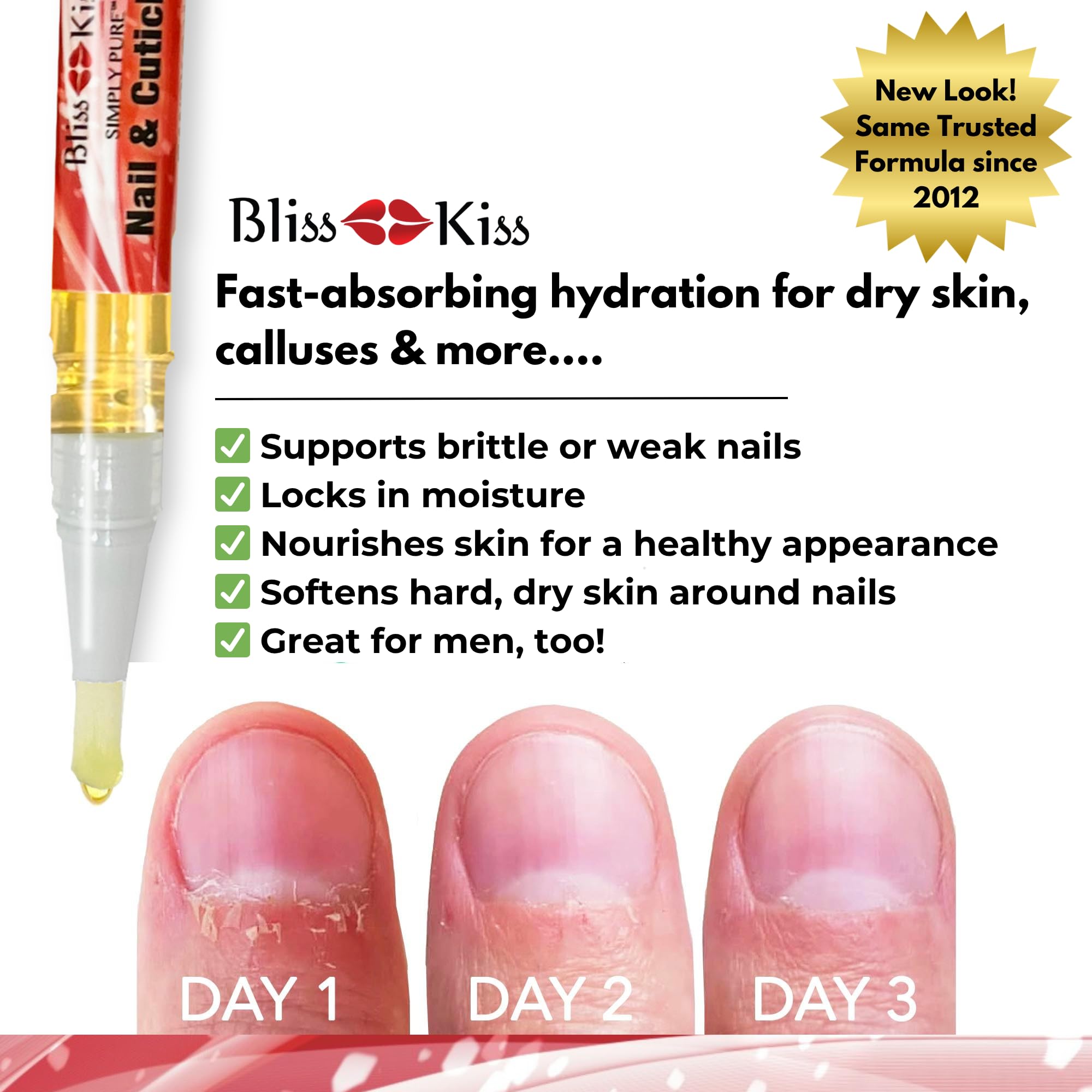 Absorption rapide – huile cuticules Bliss Kiss non grasse