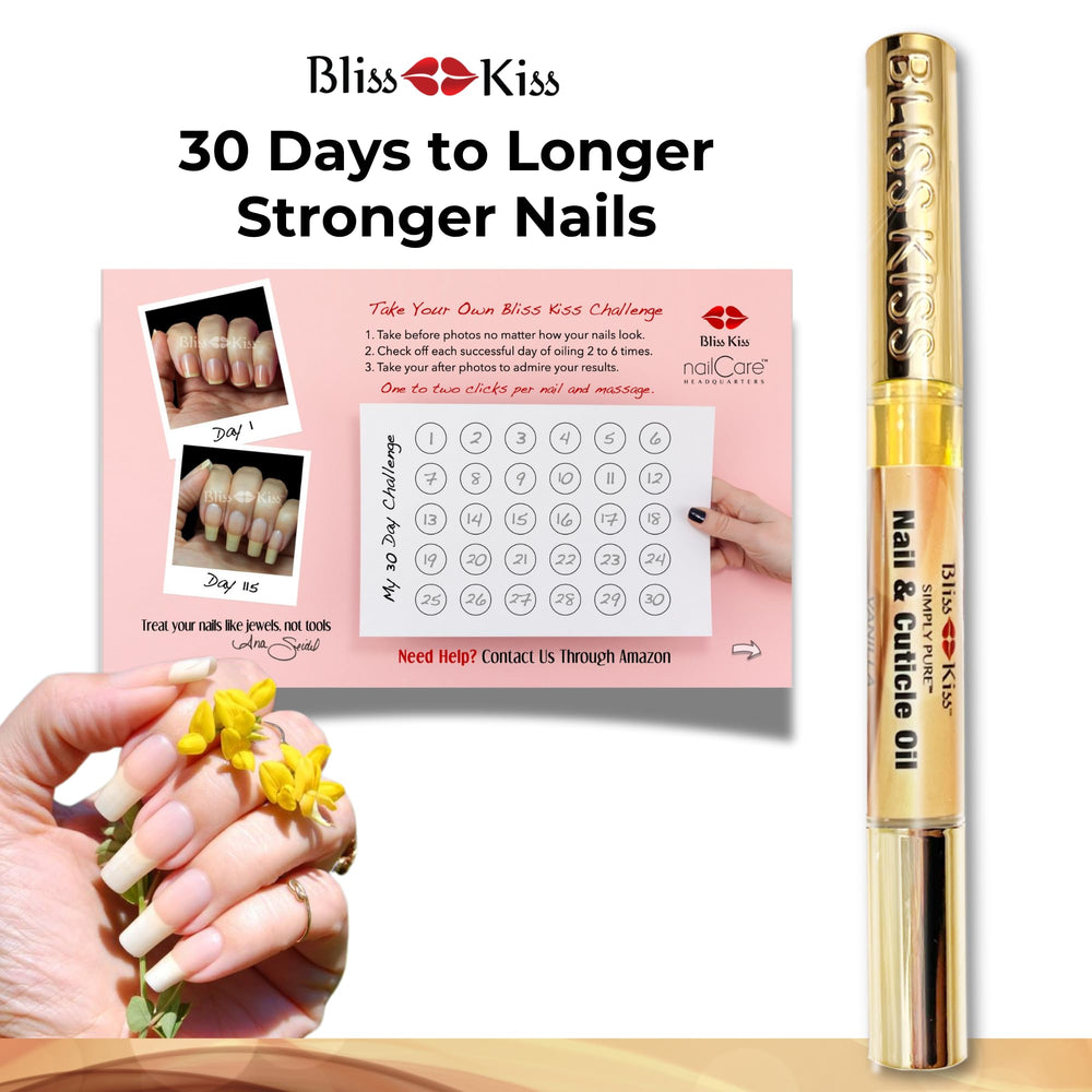 Bliss Kiss stylo huile cuticules jojoba nourrissant et souple pour ongles