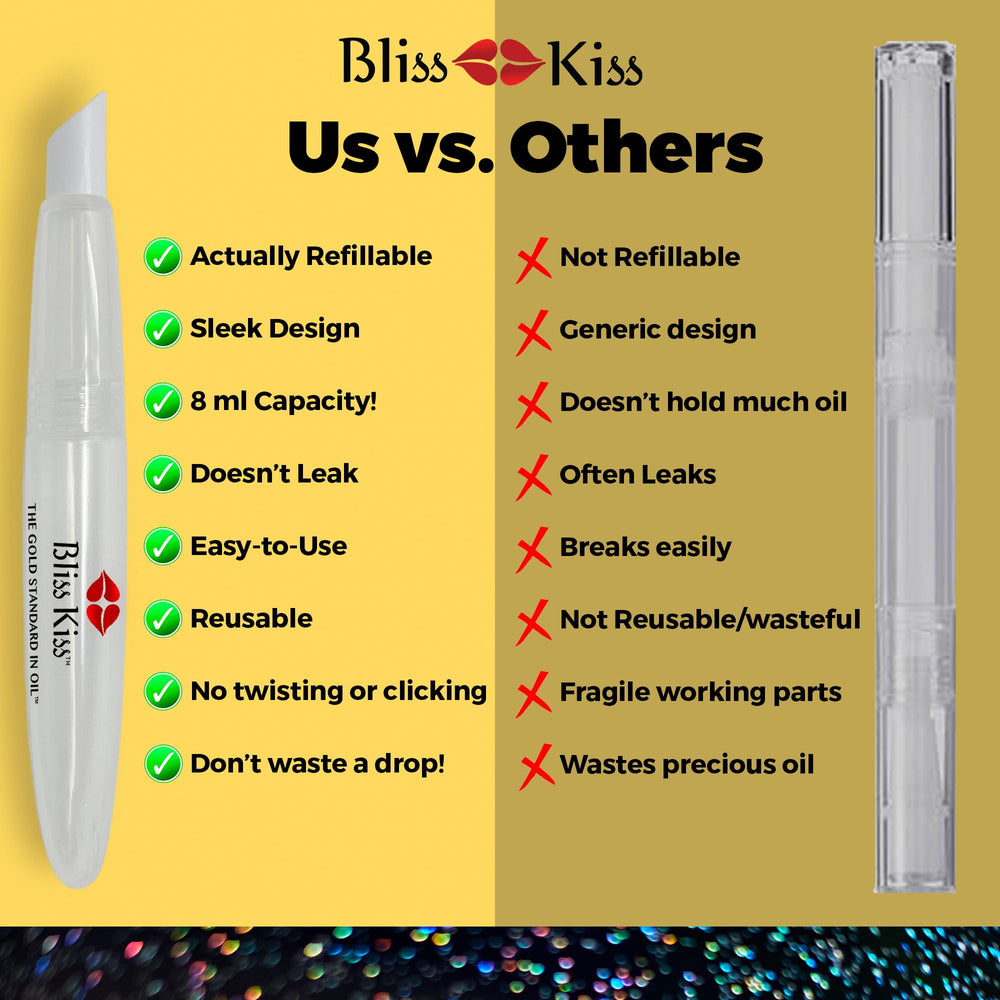 Bliss Kiss huile pour ongles sans fuite, stylo portable.