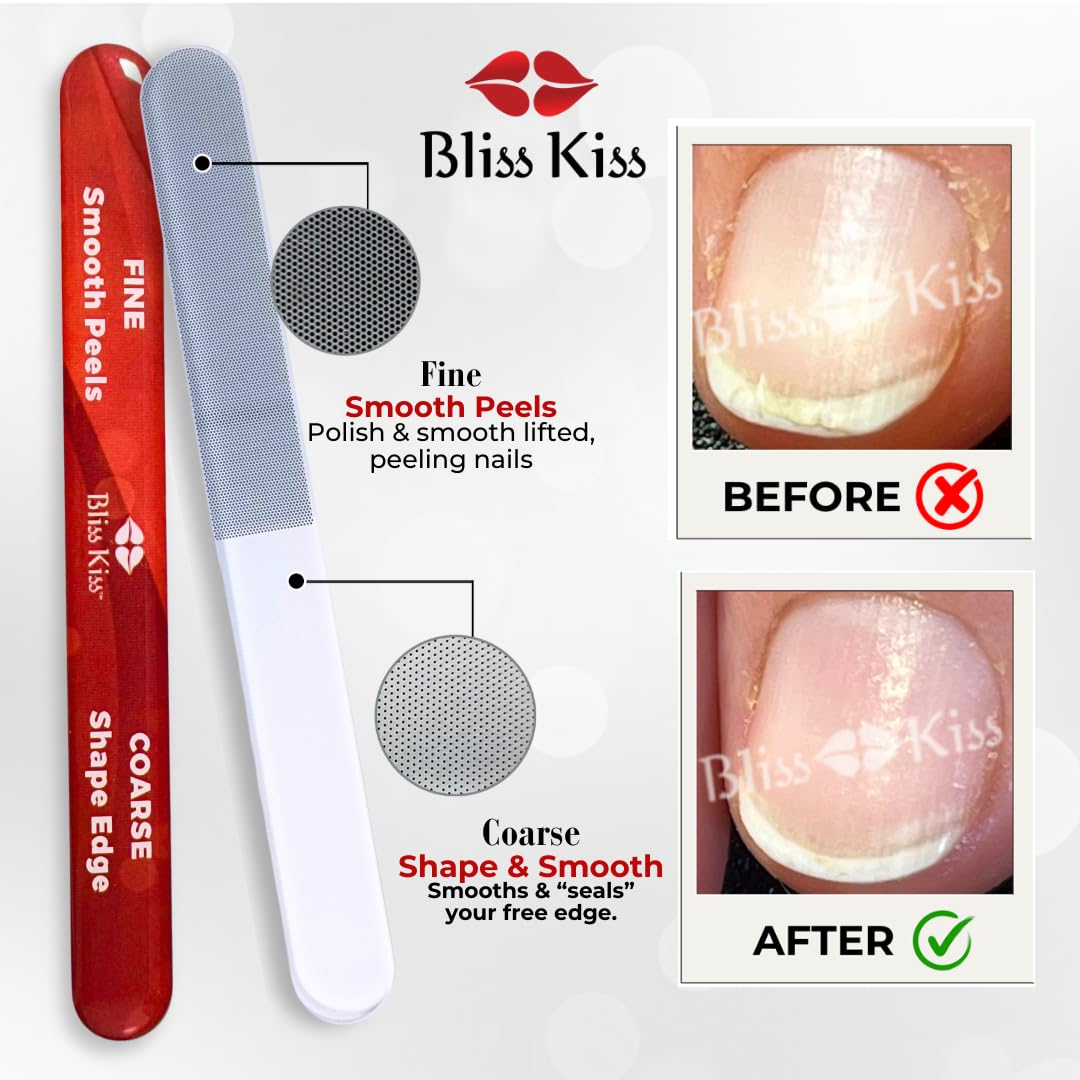 Bliss Kiss Nano Verre Soins Ongles – outil doux pour ongles sensibles.