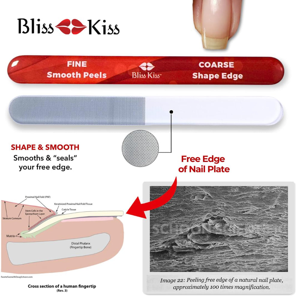 Bliss Kiss Nano Verre Surface Lisse – surface lisse qui réduit les micro-irrégures.