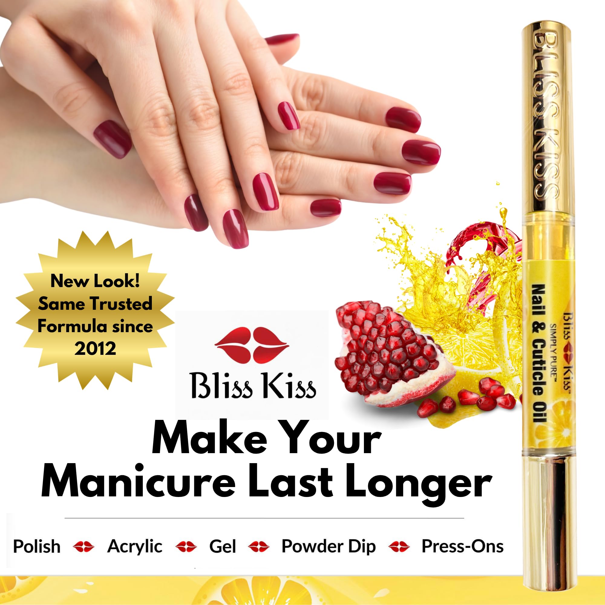 Bliss Kiss Ongles forts et souples, soin hydratant après améliorations.