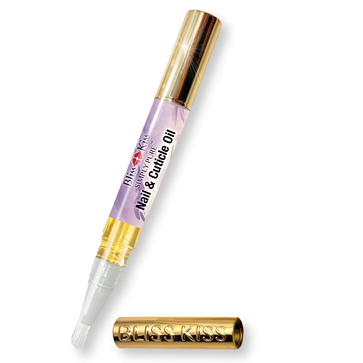 Bliss Kiss stylo huile cuticule lavande vanille, hydratation ciblée.
