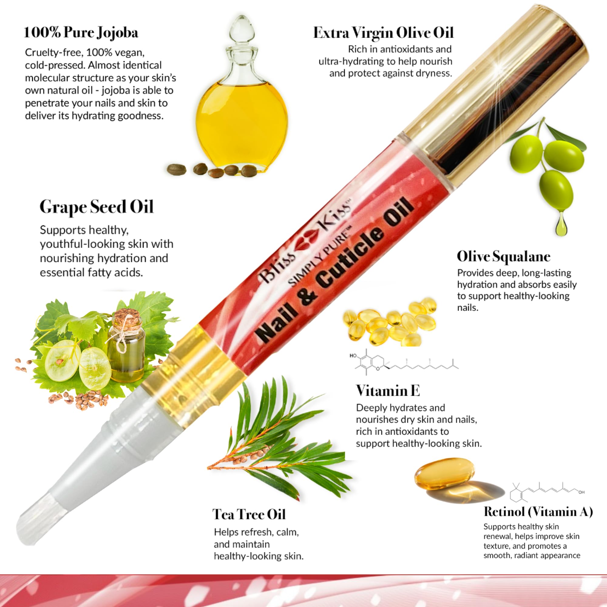 Vitamine E Bliss Kiss – nourrissement des cuticules