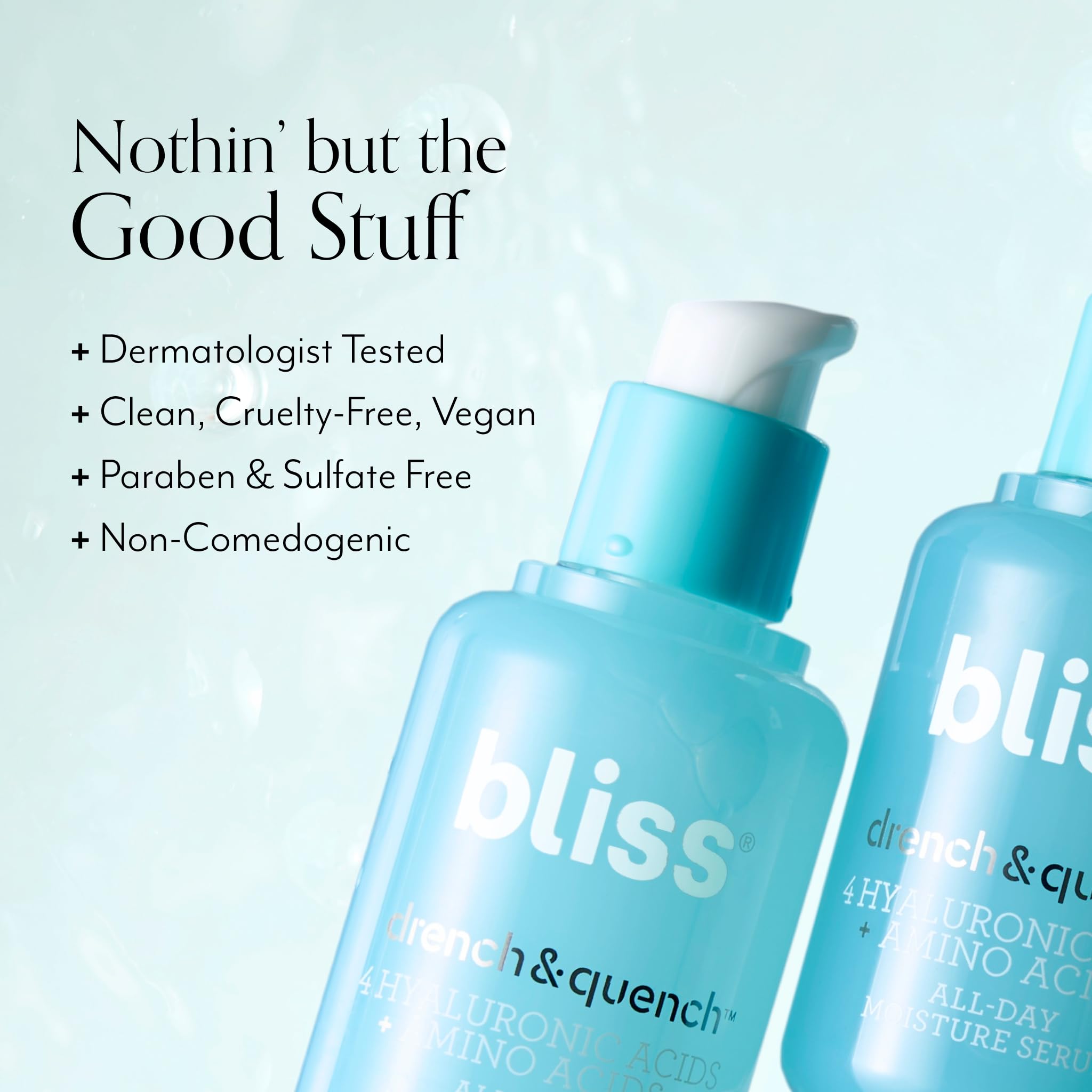 Après application, absorption rapide et peau hydratée durable.