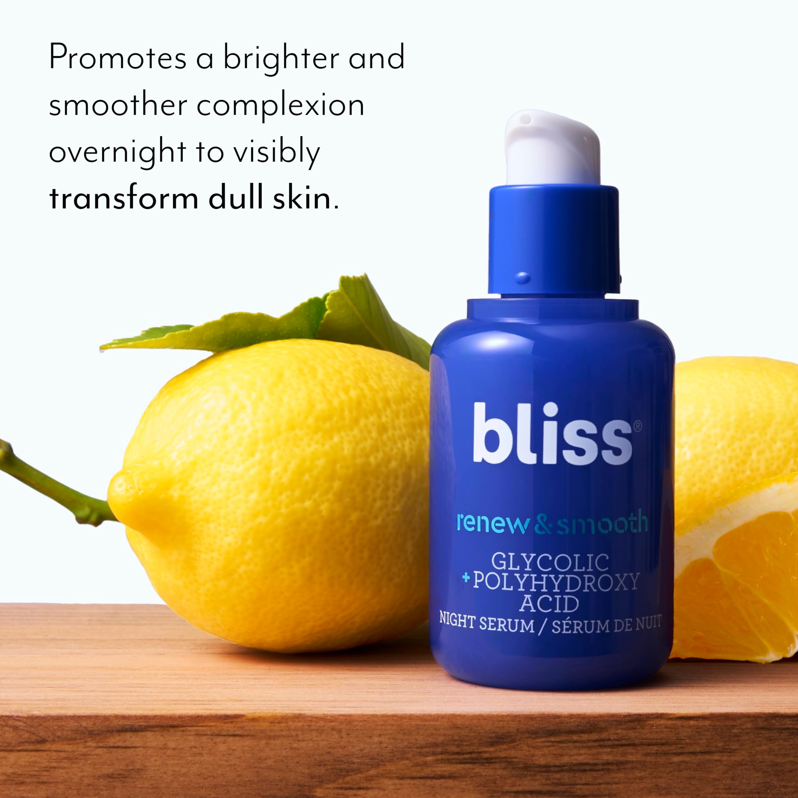Bliss Sérum Nuit: hydratation grâce au squalane végétal.