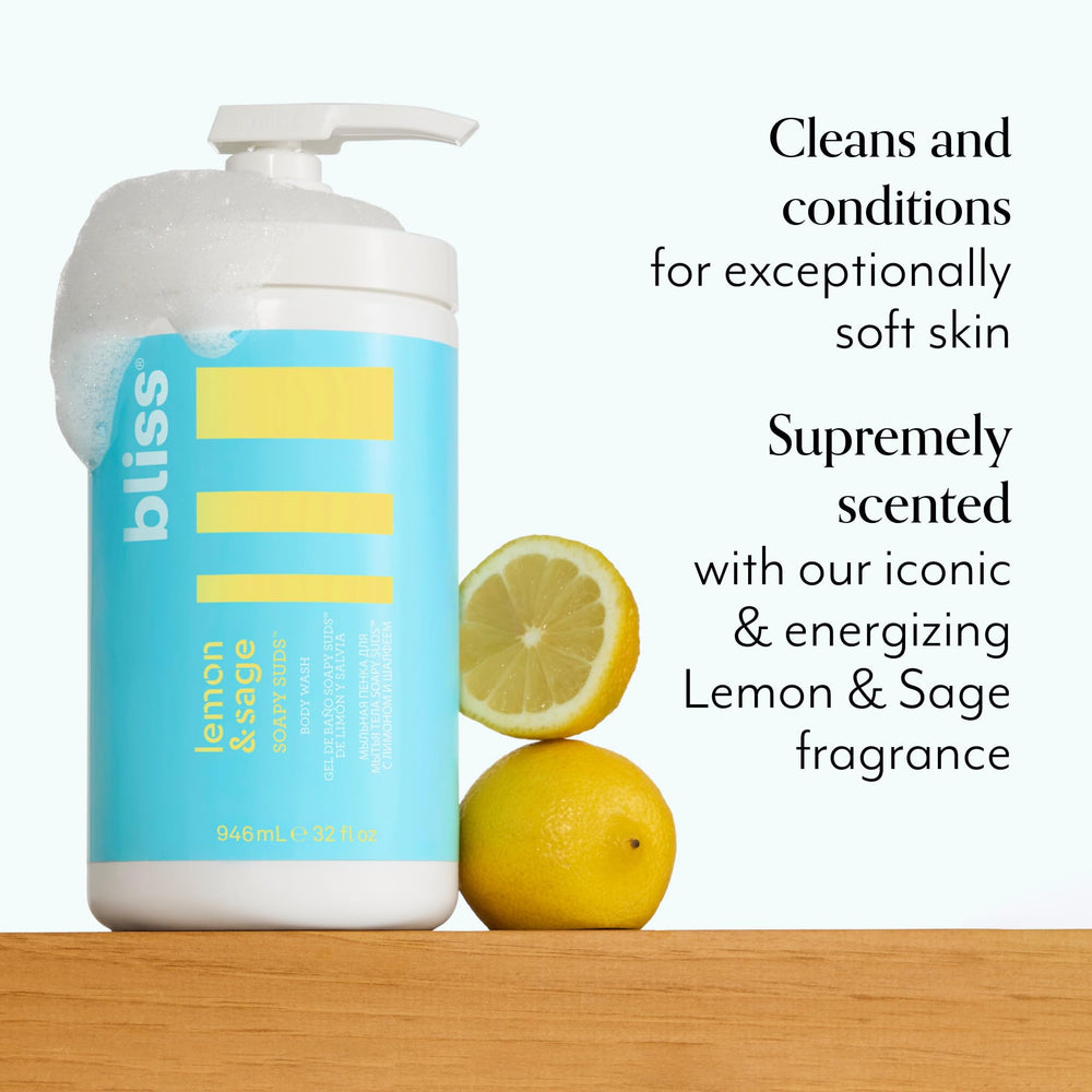 Bliss Soapy Suds contient de l’aloe pour apaiser la peau.