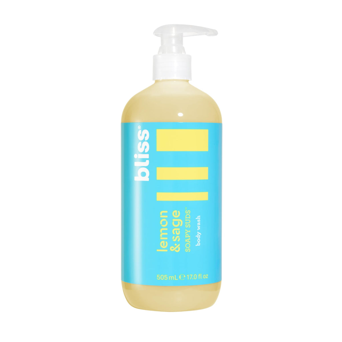 Bliss Soapy Suds: bouteille citron-sauge, parfum vivifiant pour votre routine douche