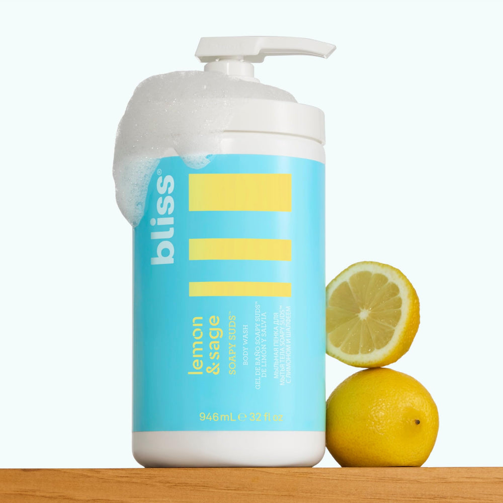 Bliss Soapy Suds parfum citron-sauge revitalisant et stimulant.
