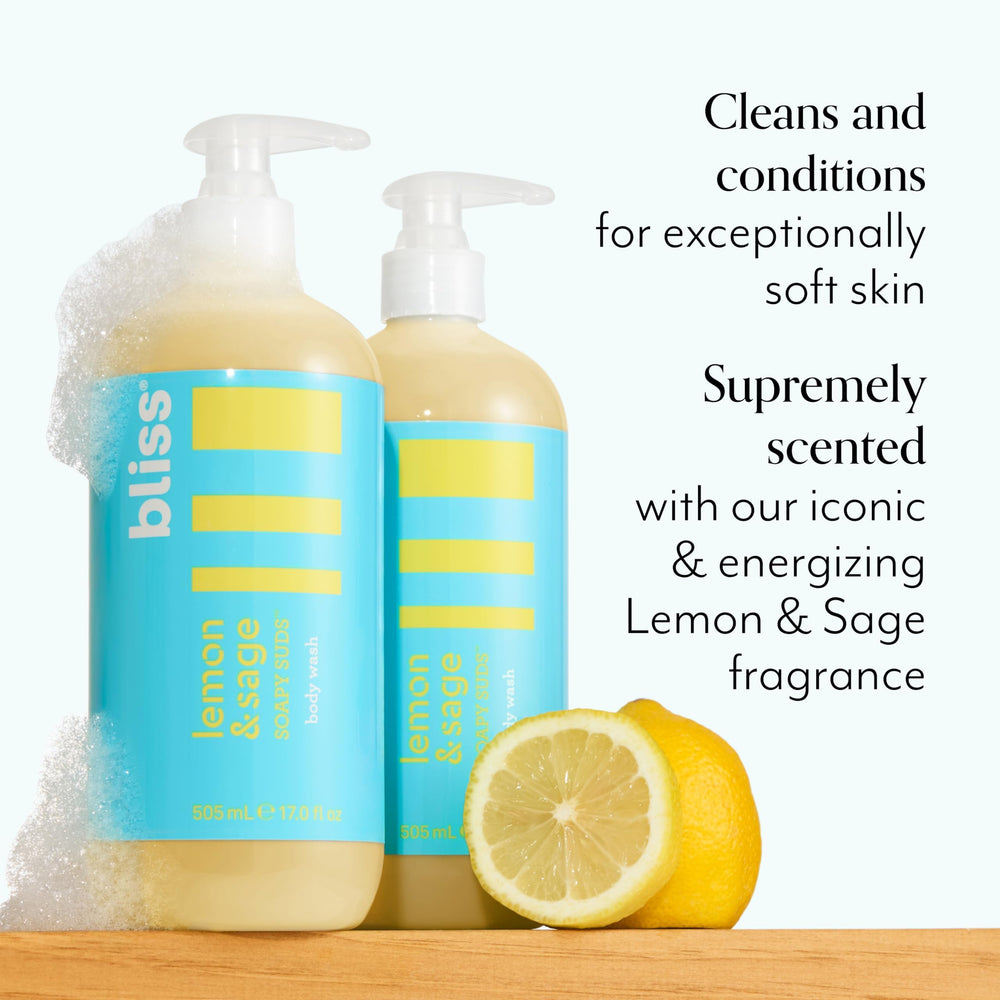 Texture mousseuse Bliss Soapy Suds offre une douceur luxueuse pour la peau