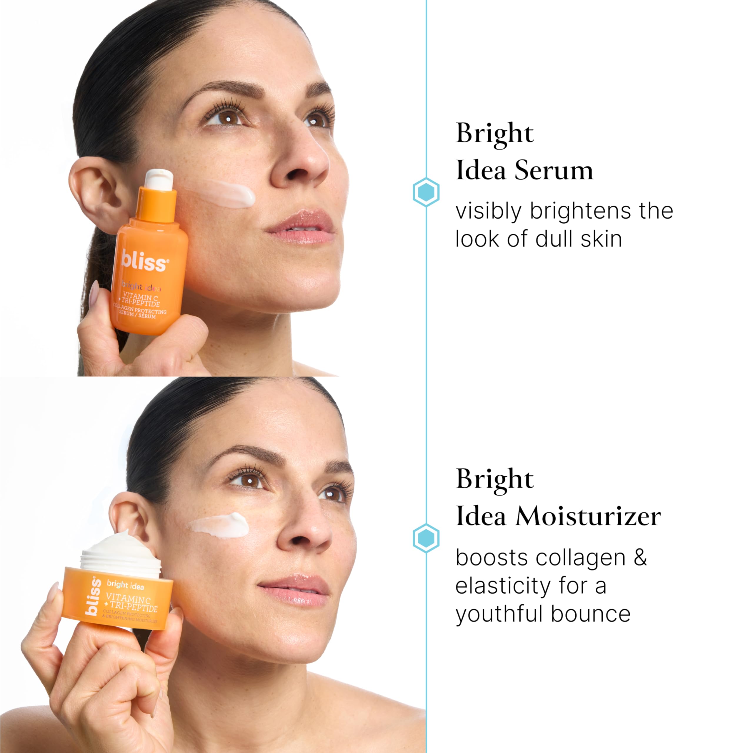 Crème hydratante Bliss, pot rond et texture onctueuse pour une hydratation durable.