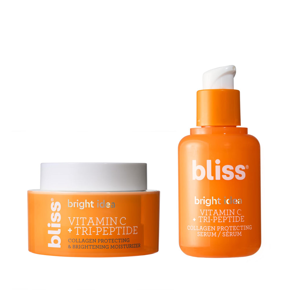 Sérum Bliss Vitamine C, bouteille lumineuse prête à illuminer le teint.