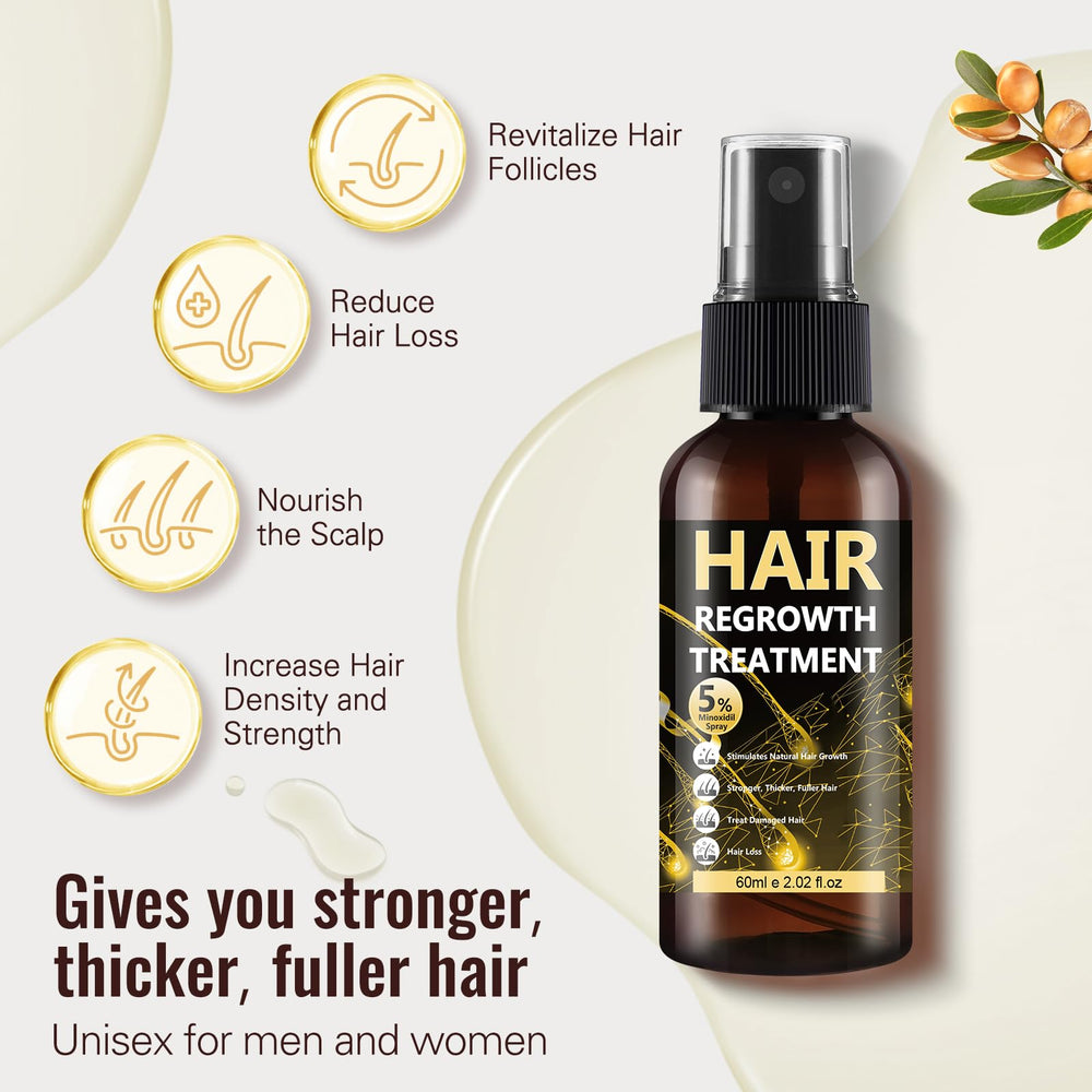 BLISSMATE minoxidil spray on scalp for precise, mess-free use.