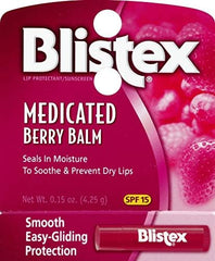 Blistex baume lèvres framboise texture lisse, application douce et confortable.