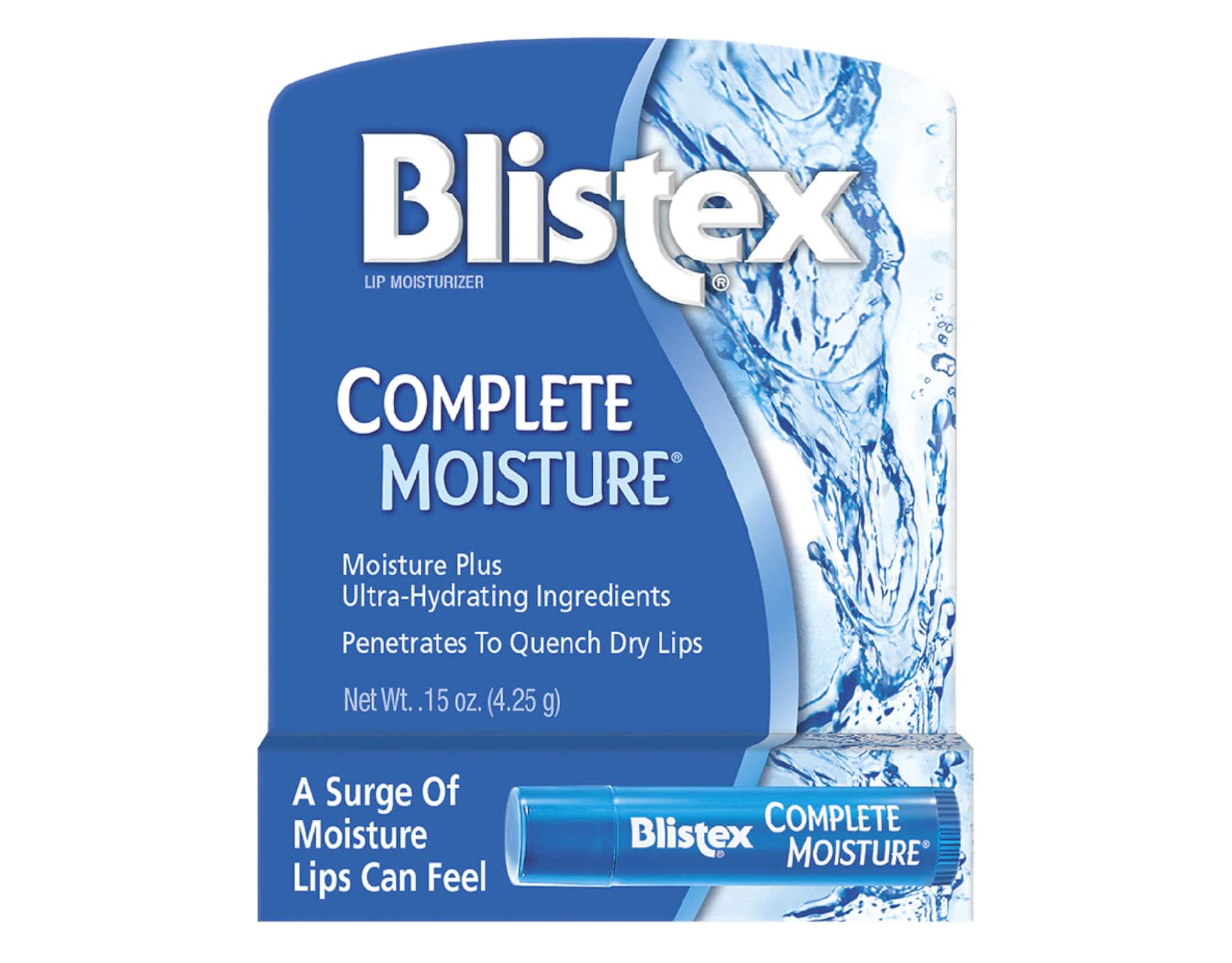 Baume Blistex Complete Moisture - bâton lèvres, offre une hydratation profonde et immédiate.