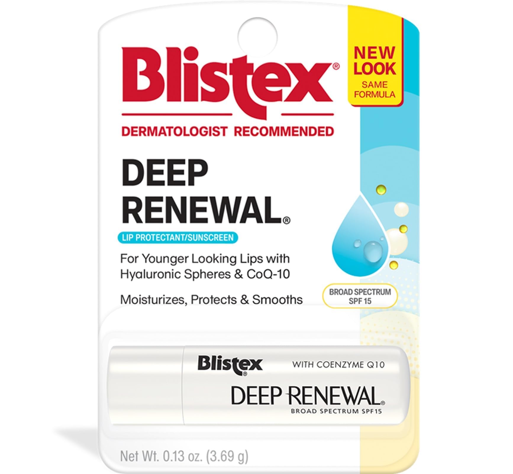 Blistex Deep Renewal baume à lèvres tube — hydratation rapide et soin quotidien des lèvres.