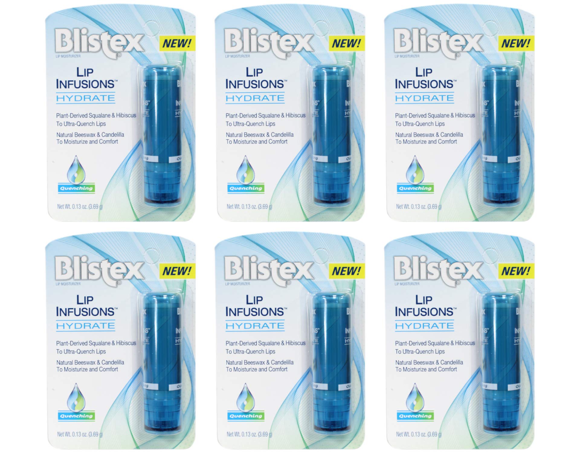 Blistex Lip Infusions Hydrate – emballage compact pour soin rapide des lèvres.