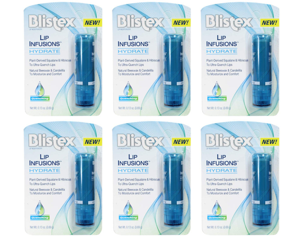 Blistex Lip Infusions Hydrate – emballage compact pour soin rapide des lèvres.