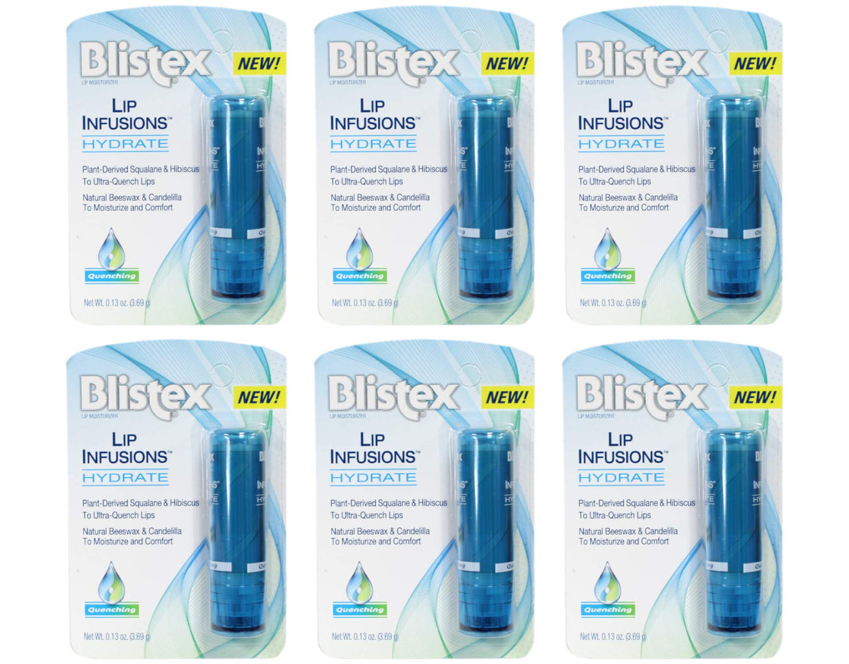 Blistex Lip Infusions Hydrate – emballage compact pour soin rapide des lèvres.