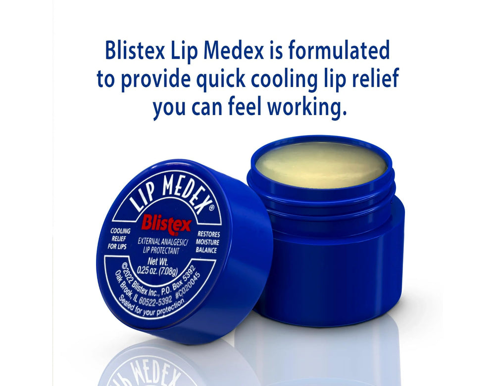 Application sur les lèvres avec Lip Medex, sensation fraîche.