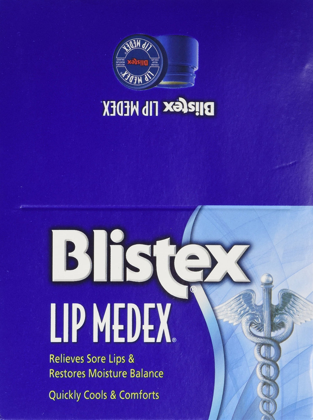 Texture riche de Lip Medex sur les lèvres pour un soin confortable.