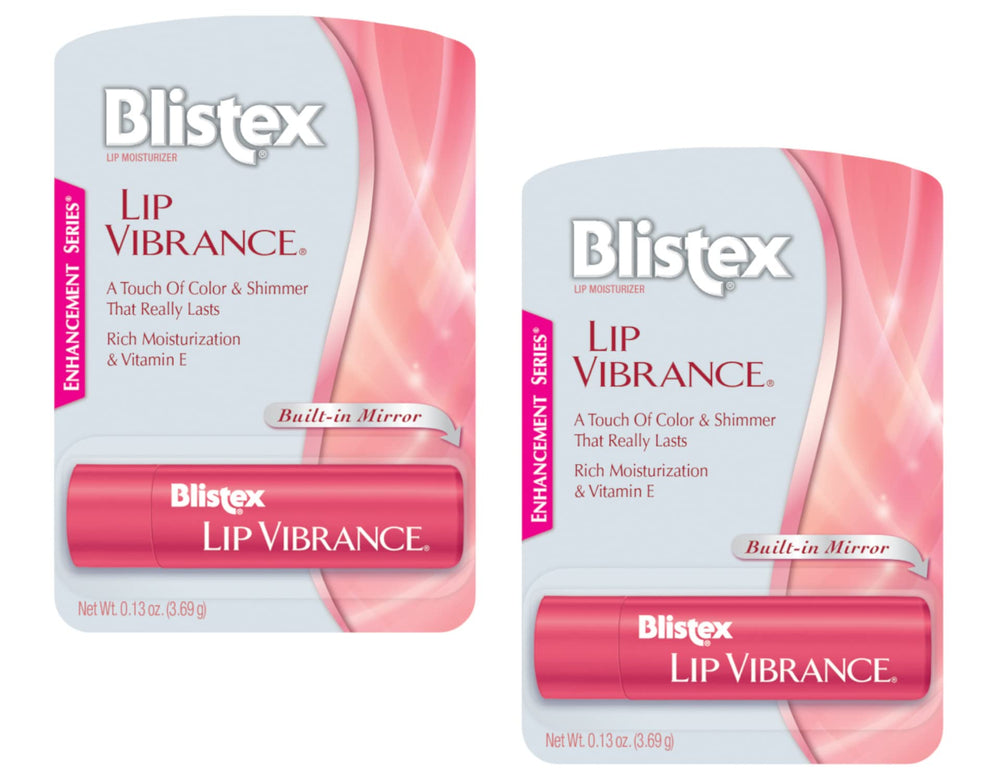 Blistex Lip Vibrance Pack de 2, pratique pour hydrater légèrement et ajouter une brillance naturelle.