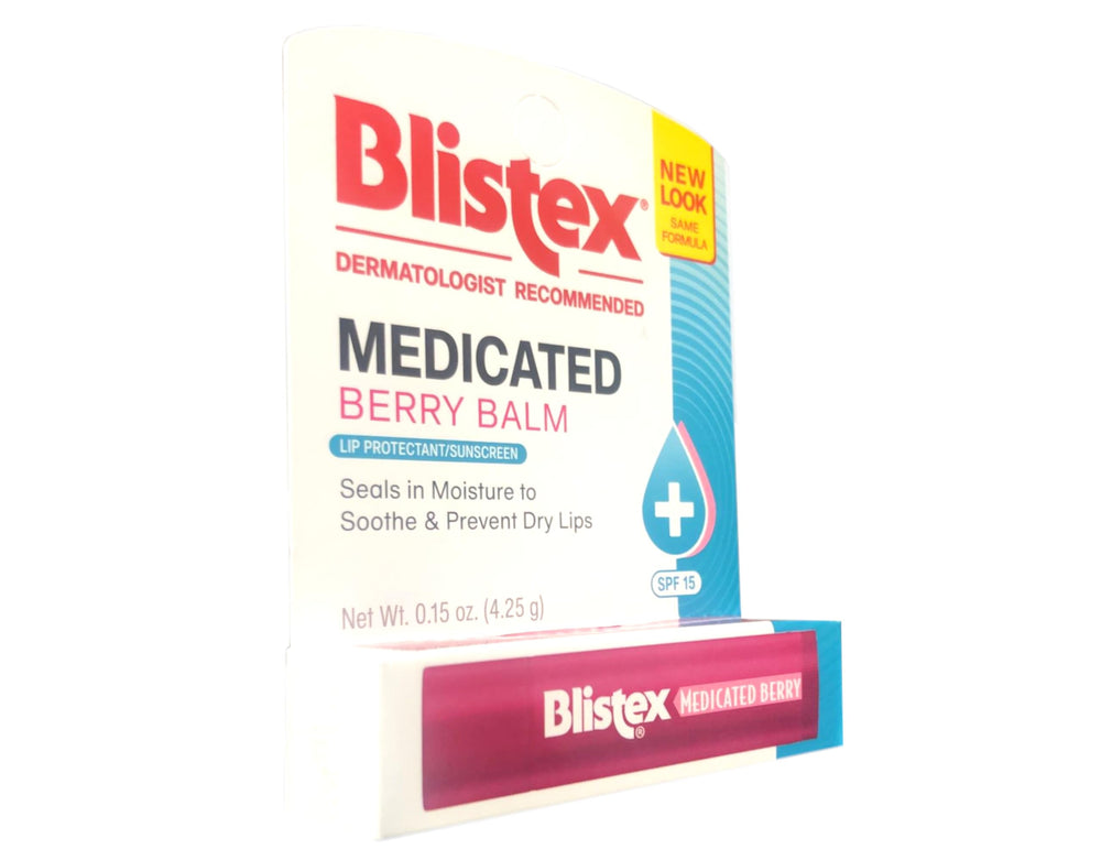 Application sur les lèvres avec Blistex Medicated Berry Balm facile et hydratant.