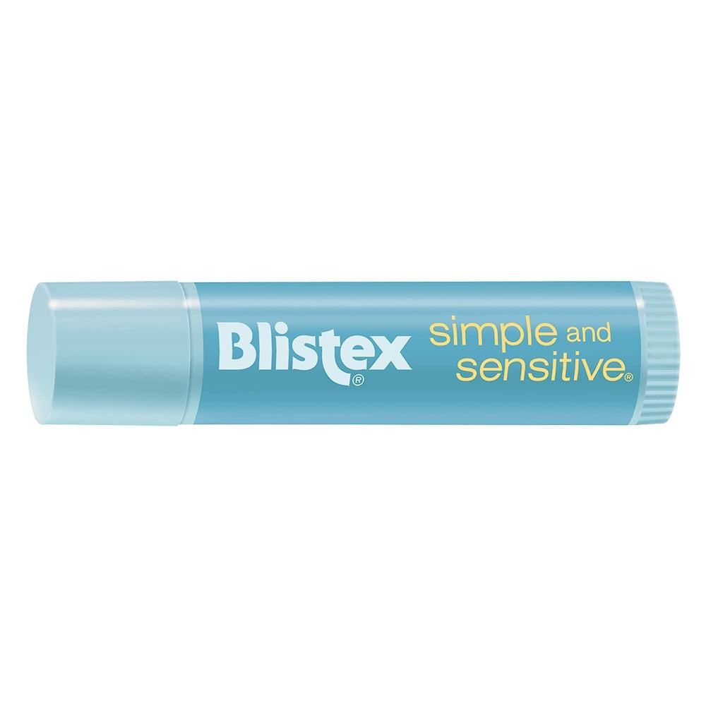 Blistex Simple and Sensitive lip moisturizer texture emphasizes lightweight, fast absorption for comfortable all-day wear.