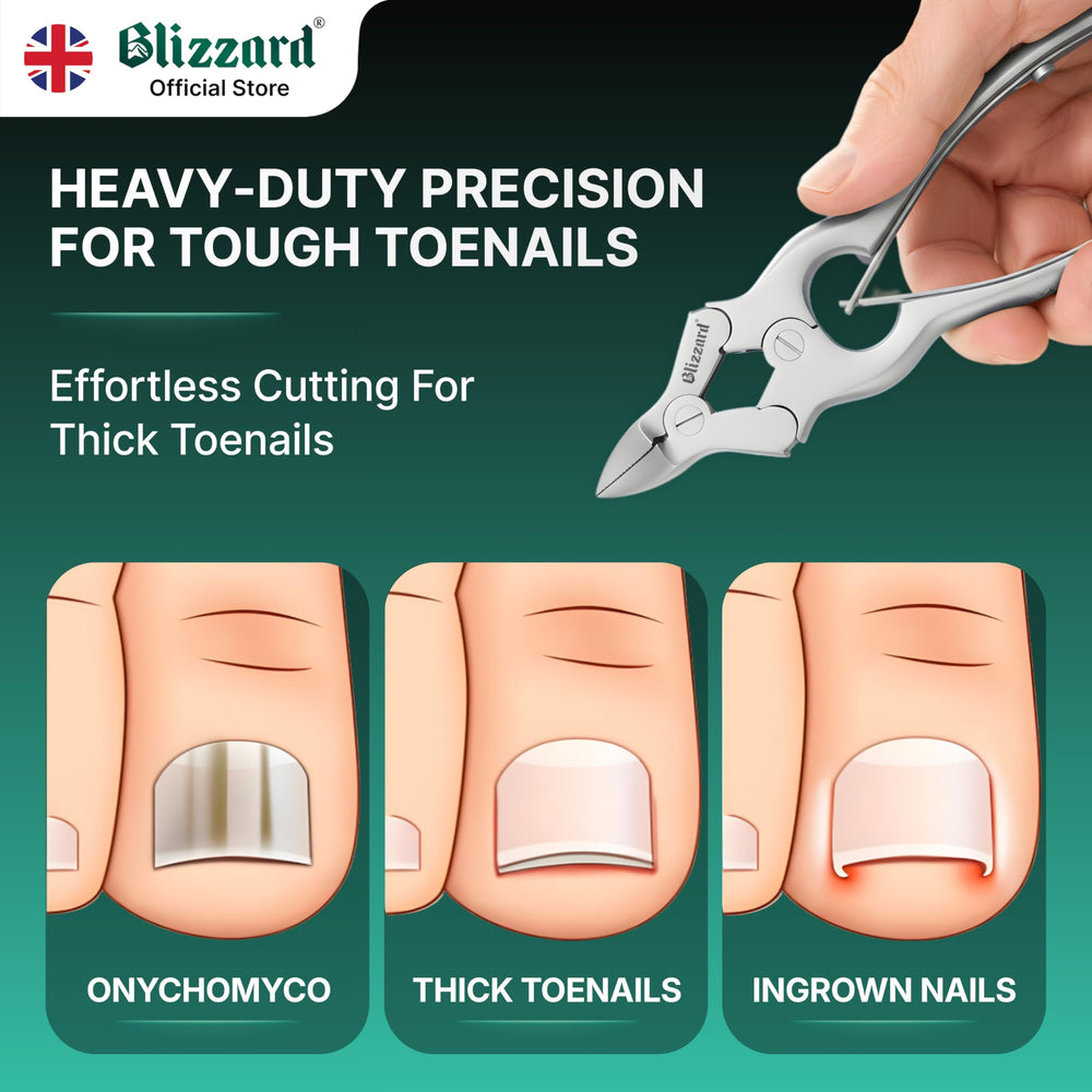 Blizzard coupe-ongles machoire-large-ouverture facilite le passage des ongles epais