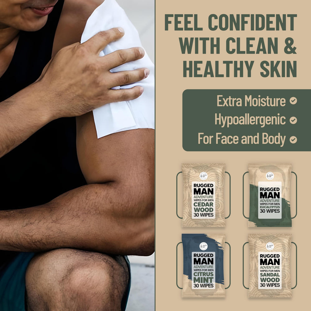 Lingettes BLKSMITH Refined Man extra-larges pour visage et corps.