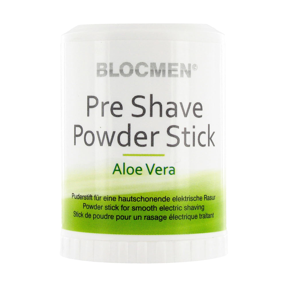 Blocmen Aloe Vera Pré-Rasage – application rapide du baton poudre avant rasage